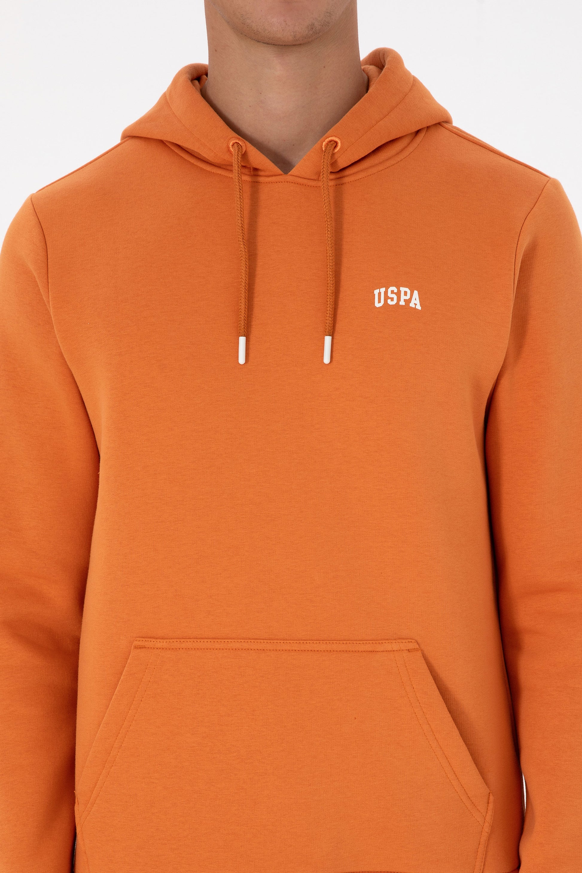 Erkek Regular Fit Kapüşonlu Bakır Basic Sweatshirt