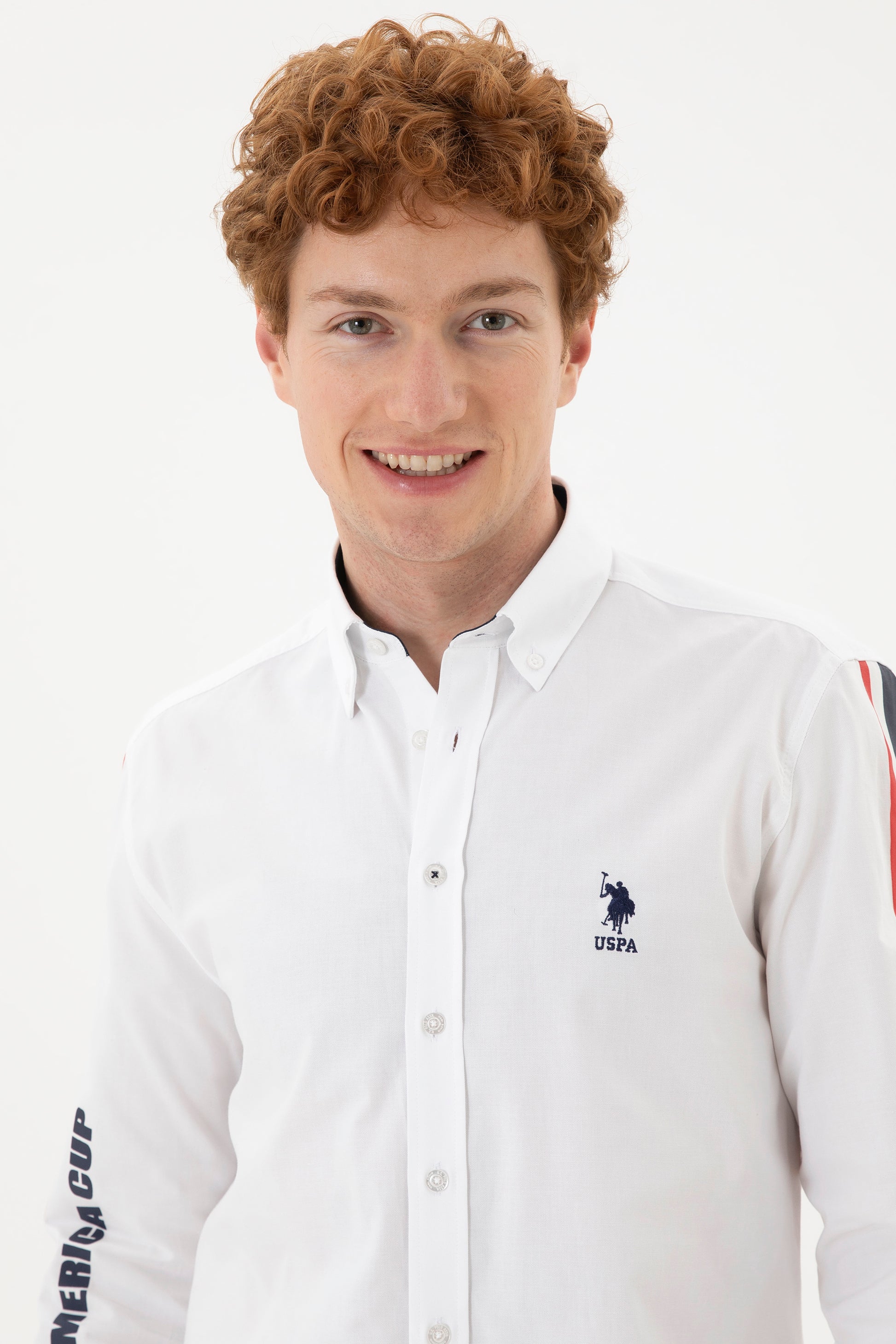 Men's White Long Sleeve Shirt