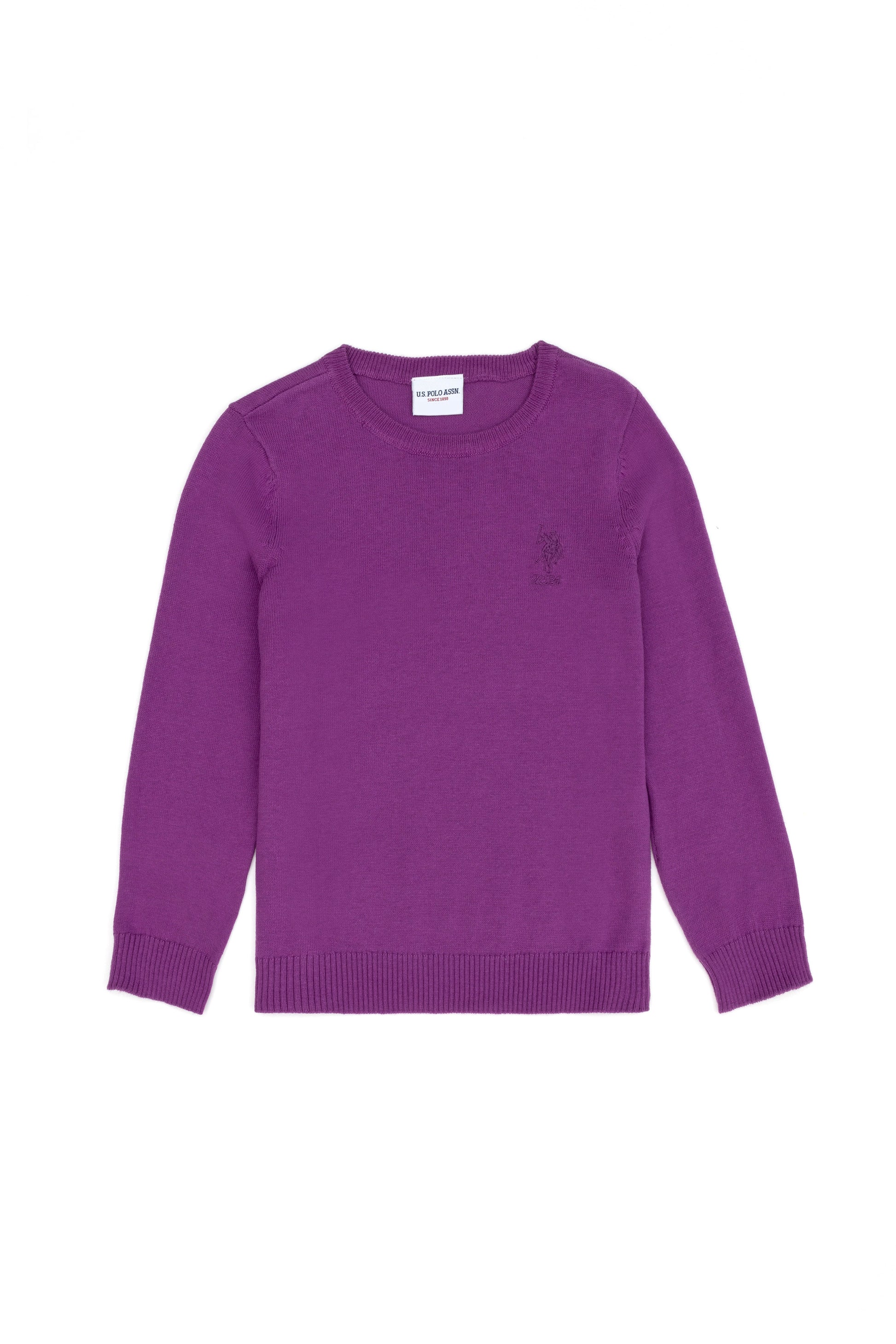 Girls' Violet Basic Sweater