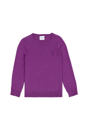 Girls' Violet Basic Sweater