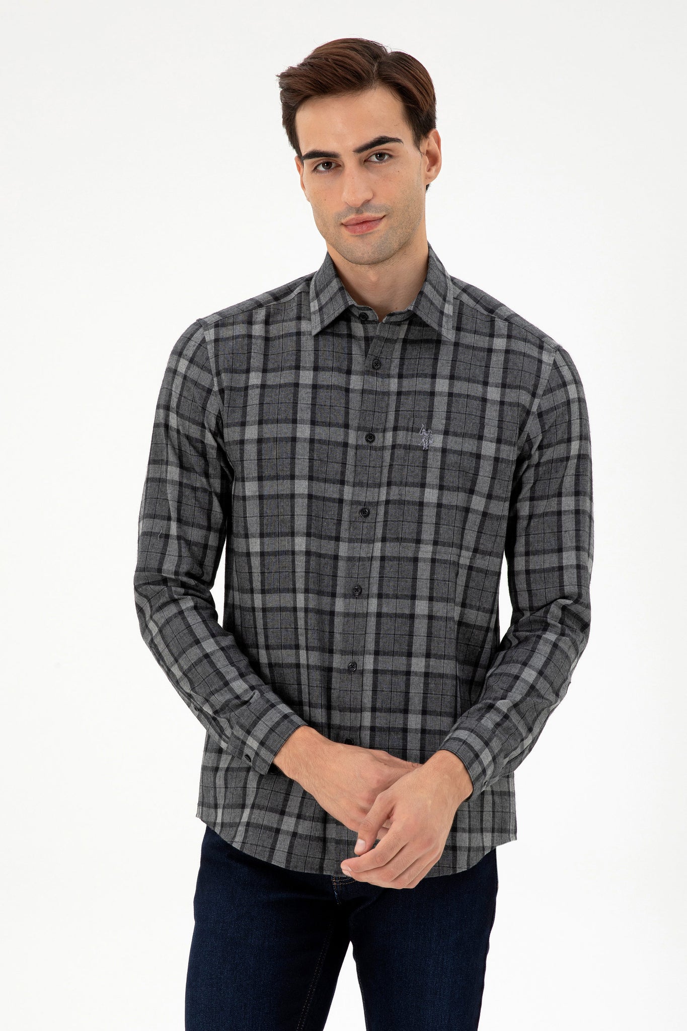 Men's Anthracite Long Sleeve Shirt