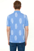 Men's Dark Blue Polo Neck T-Shirt