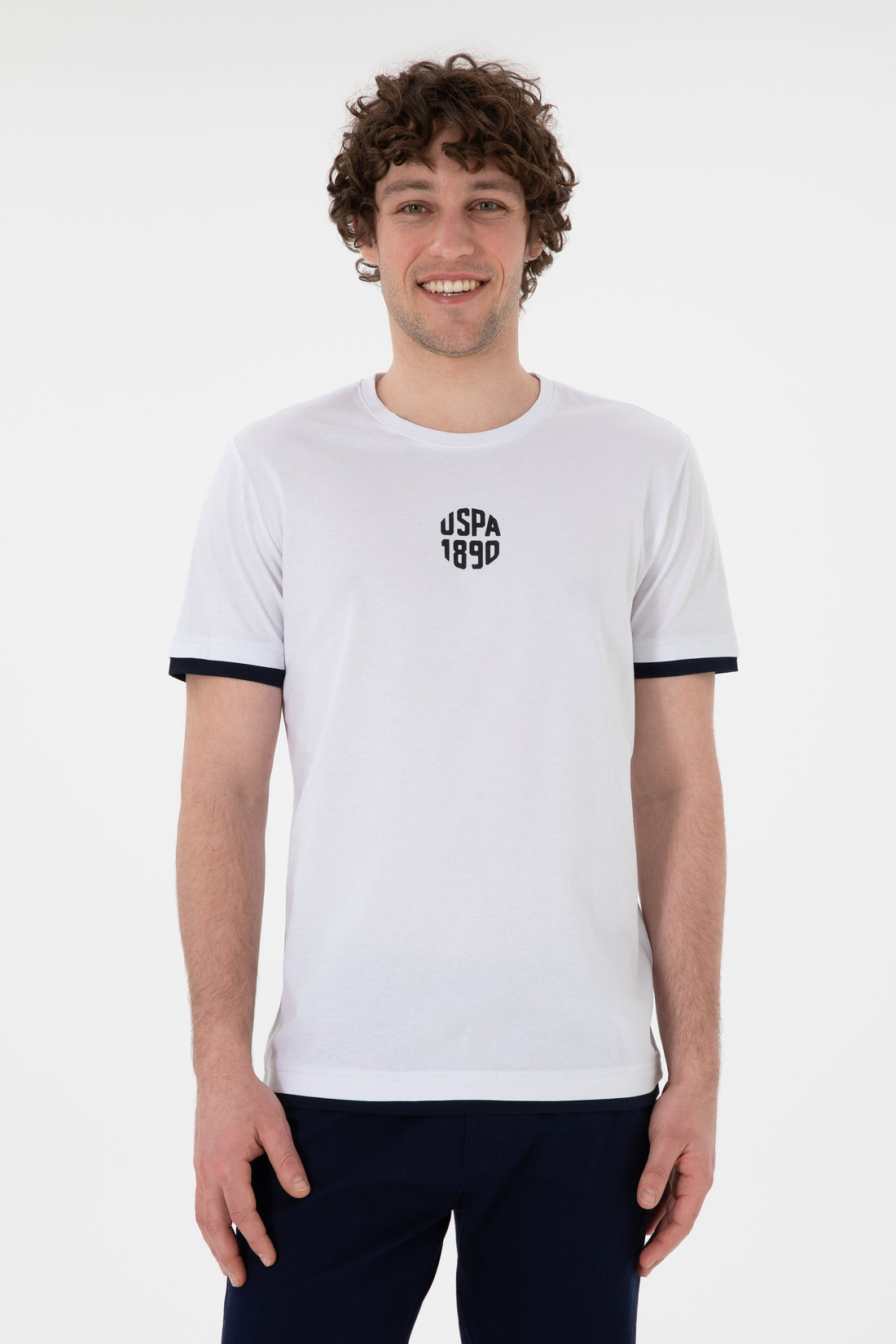 Men's Regular Fit Crew Neck White T-Shirt