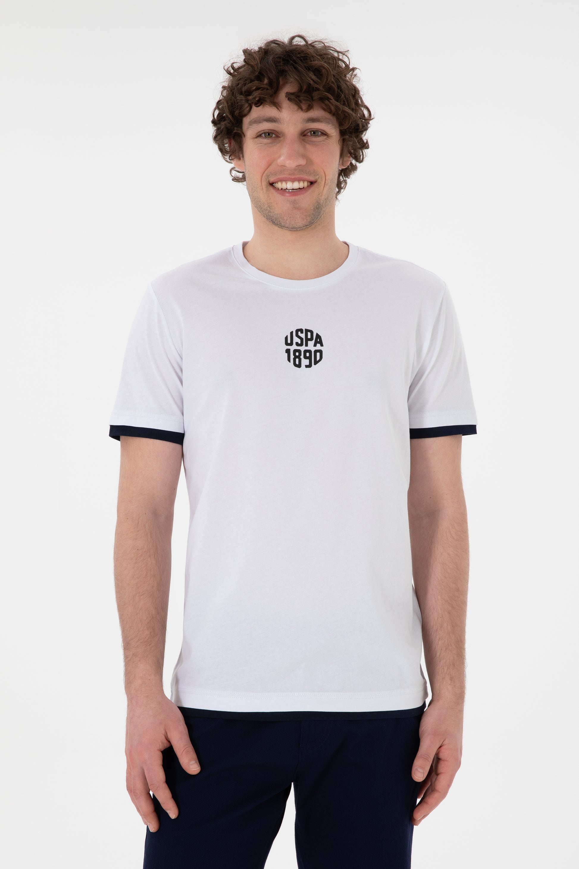 Men's Regular Fit Crew Neck White T-Shirt