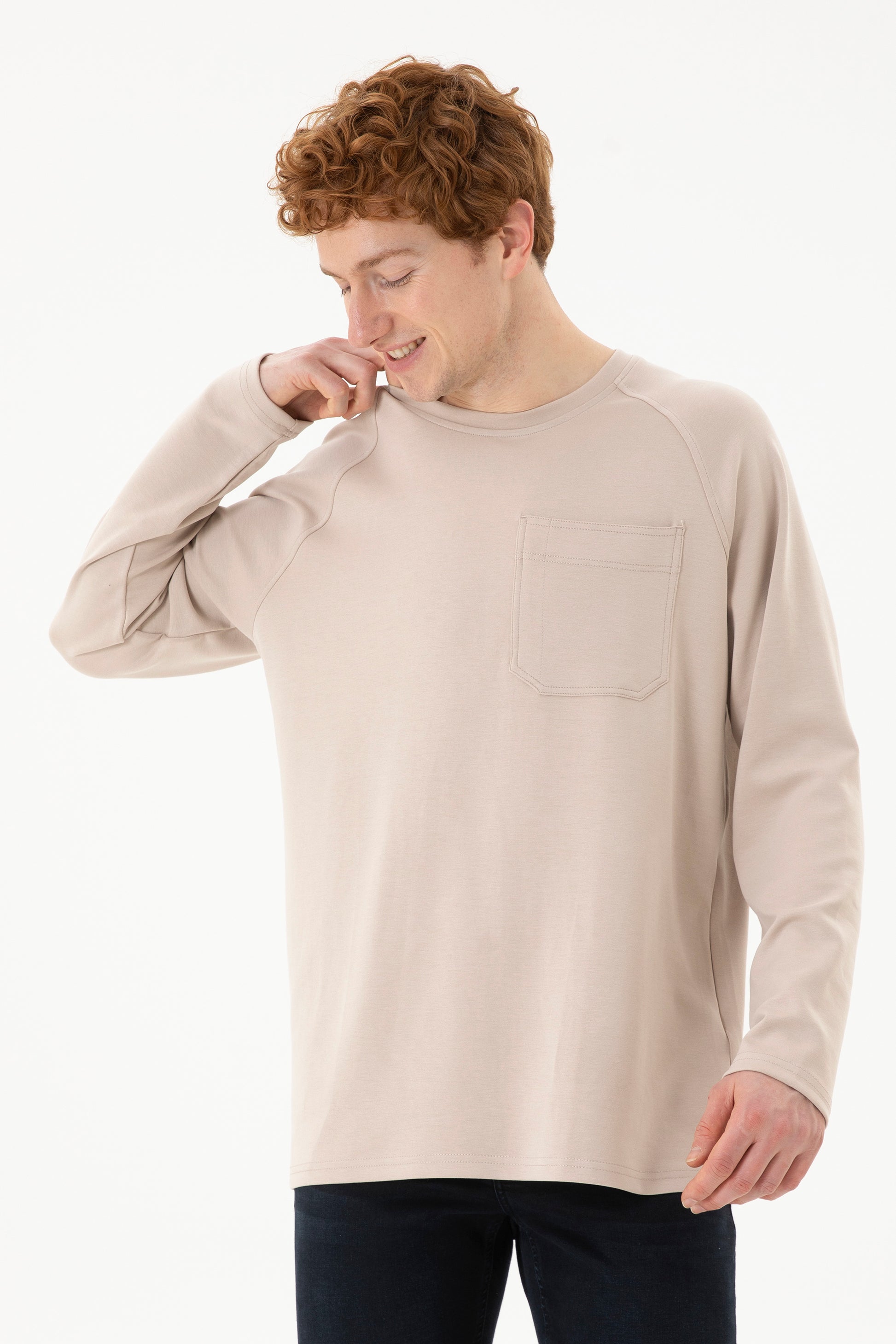 Men's Beige Sweatshirt