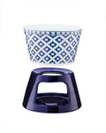 Dames Fondue set - White/Blue