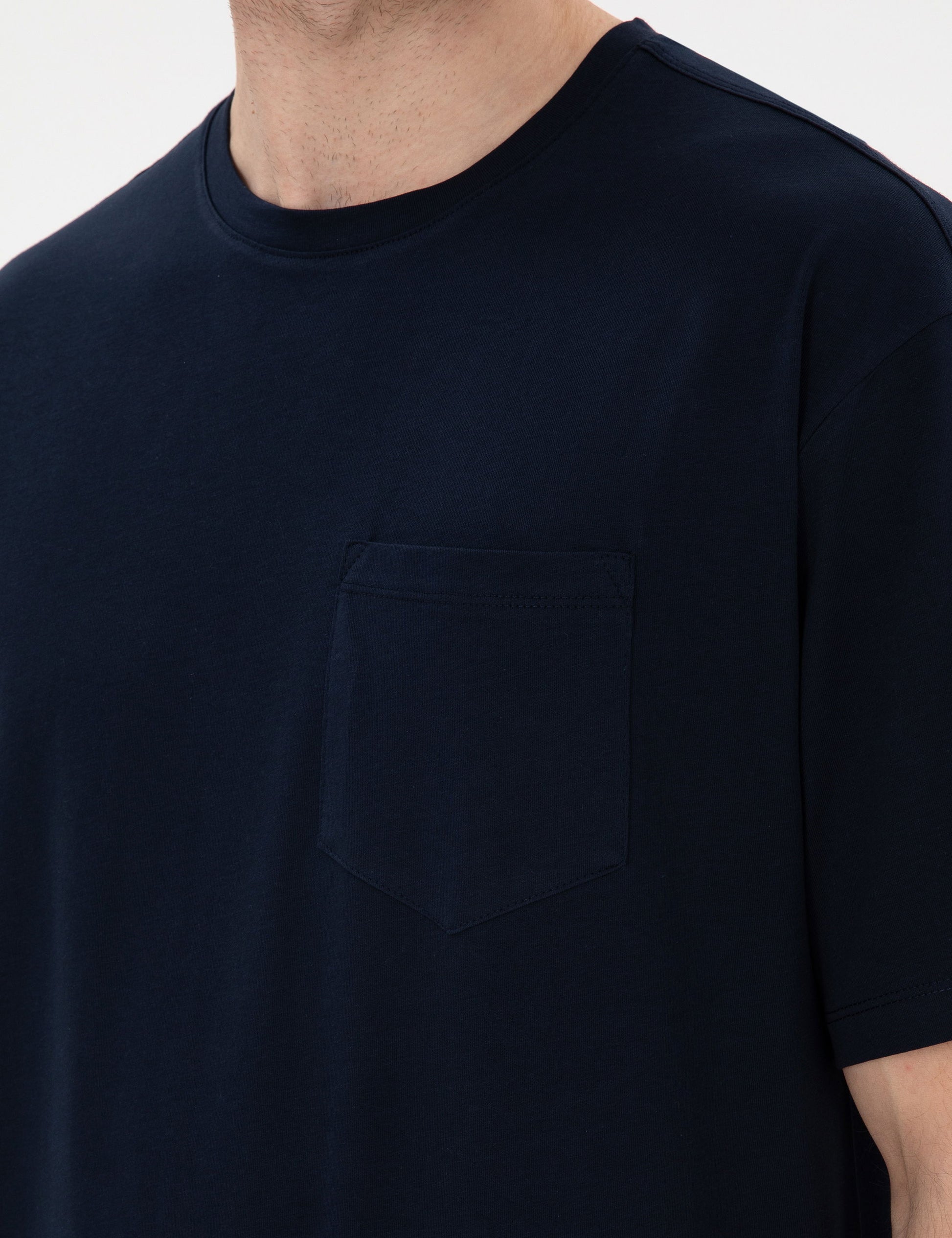 Navy Blue Comfort Fit Basic T-Shirt