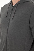 Men's Anthracite Melange Knitted Cardigan