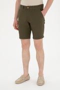 Men's Khaki Woven Shorts