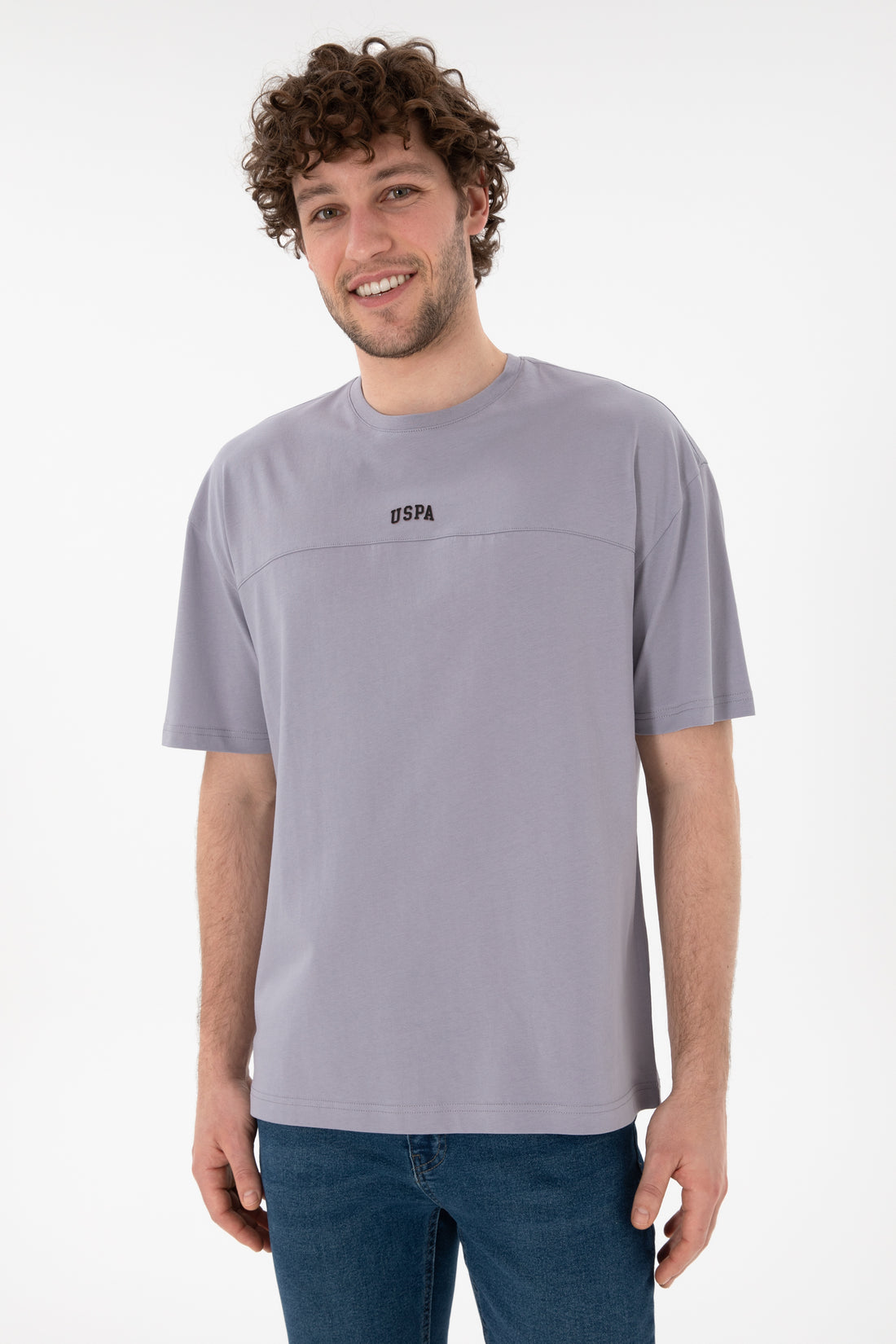 Men's Comfort Fit Crew Neck Grey T-Shirt