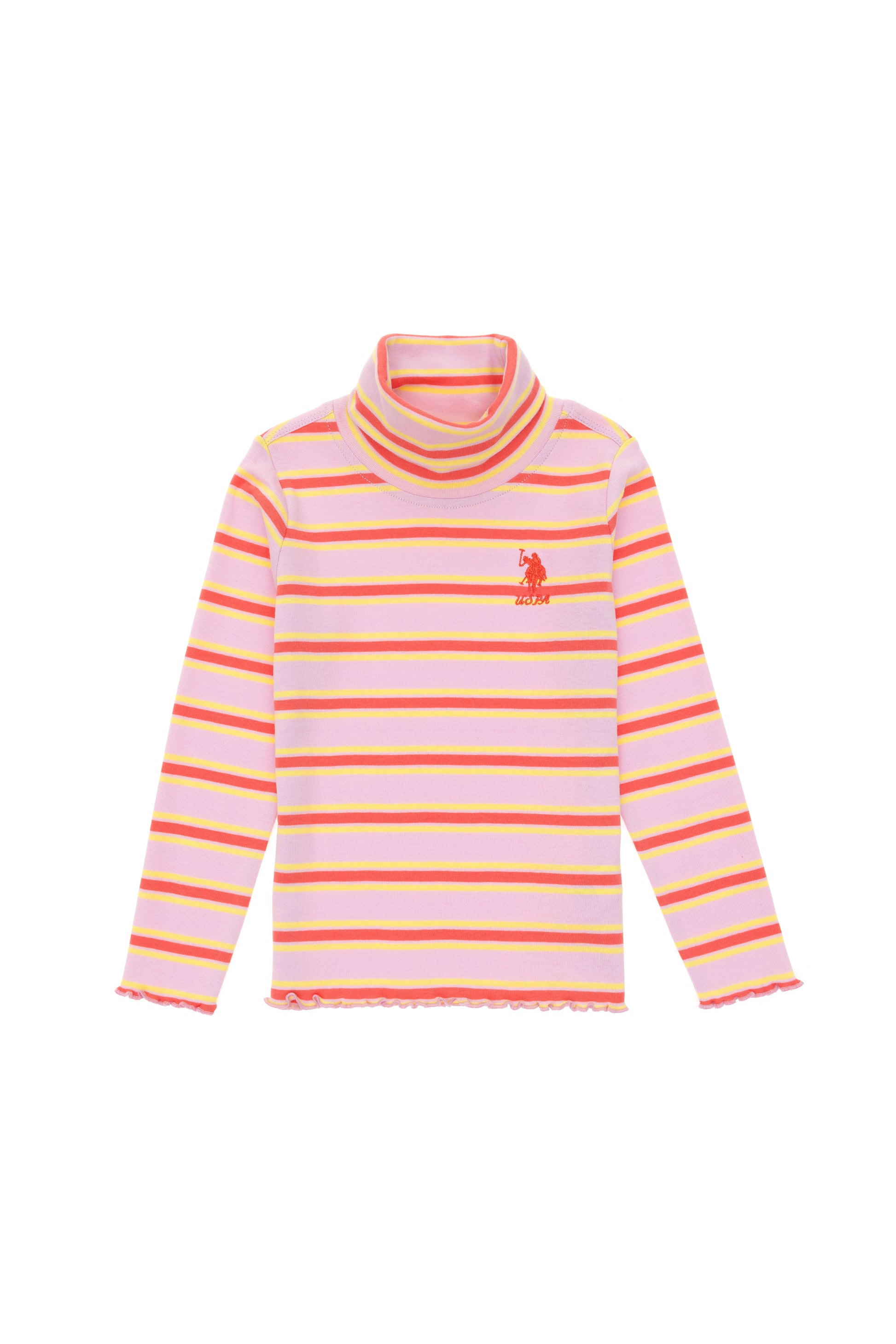 Girls' Pink Turtleneck Sweatshirt