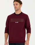 Burgundy Regular Fit Crew Neck Sweatshirt