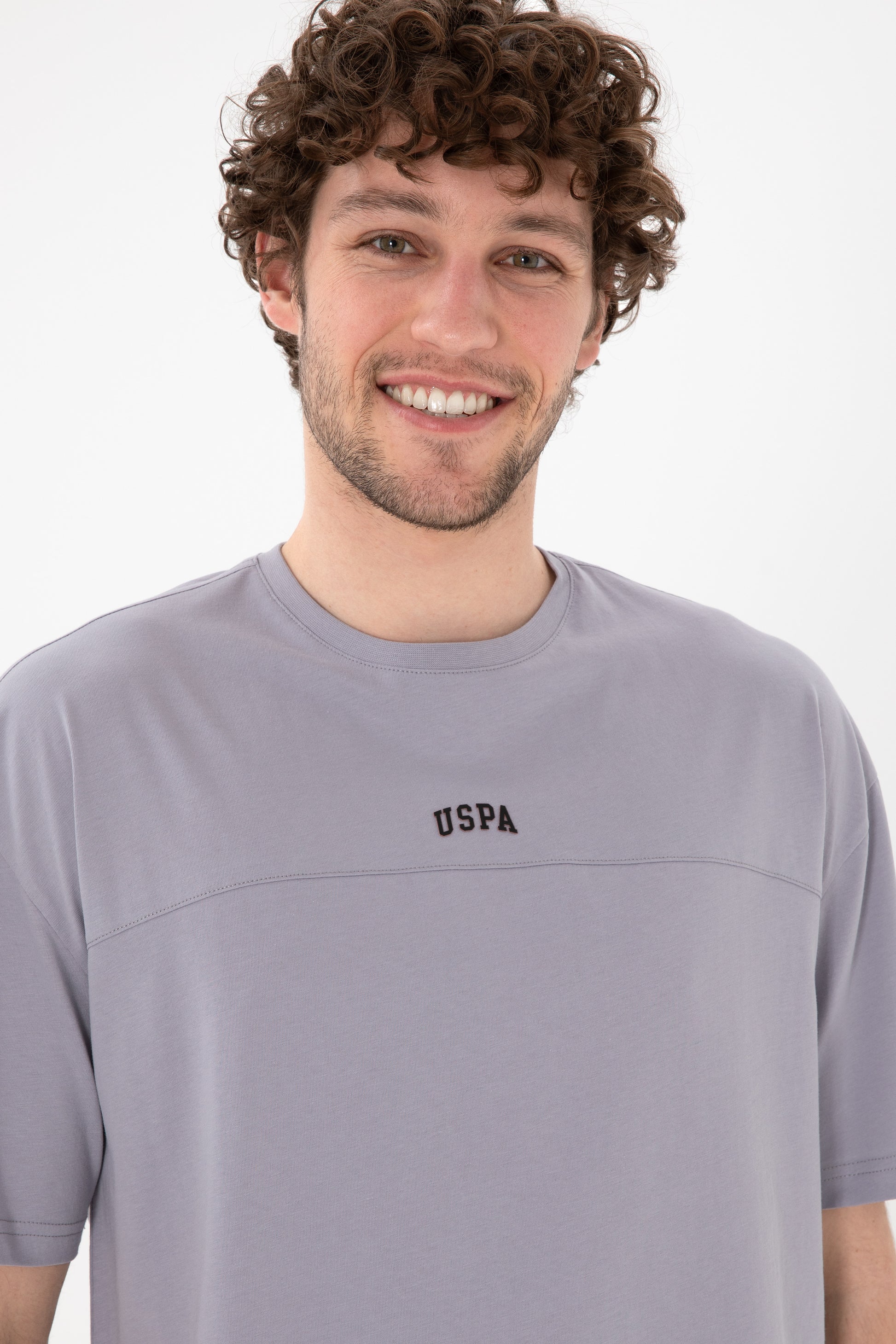 Men's Comfort Fit Crew Neck Grey T-Shirt