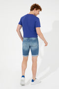 Men's Green Jean Shorts