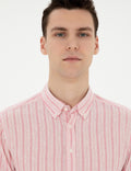 Pink Slim Fit Long Sleeve Shirt