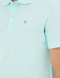 Aqua Green Slim Fit Basic T-Shirt