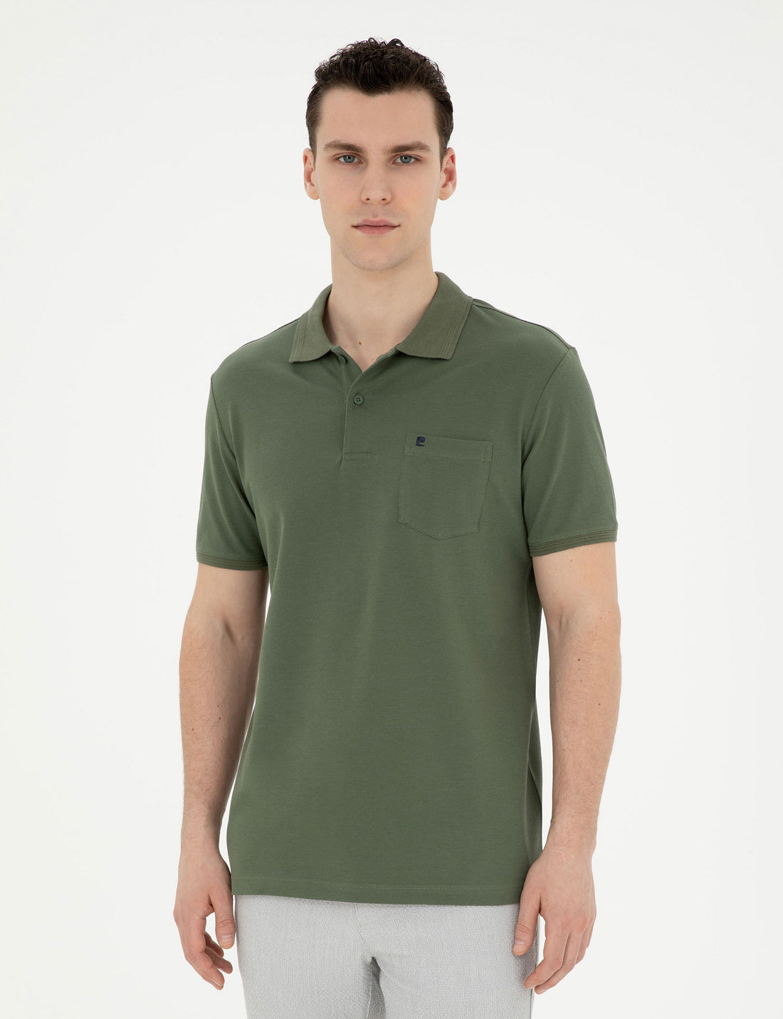 Khaki Regular Fit Basic T-Shirt