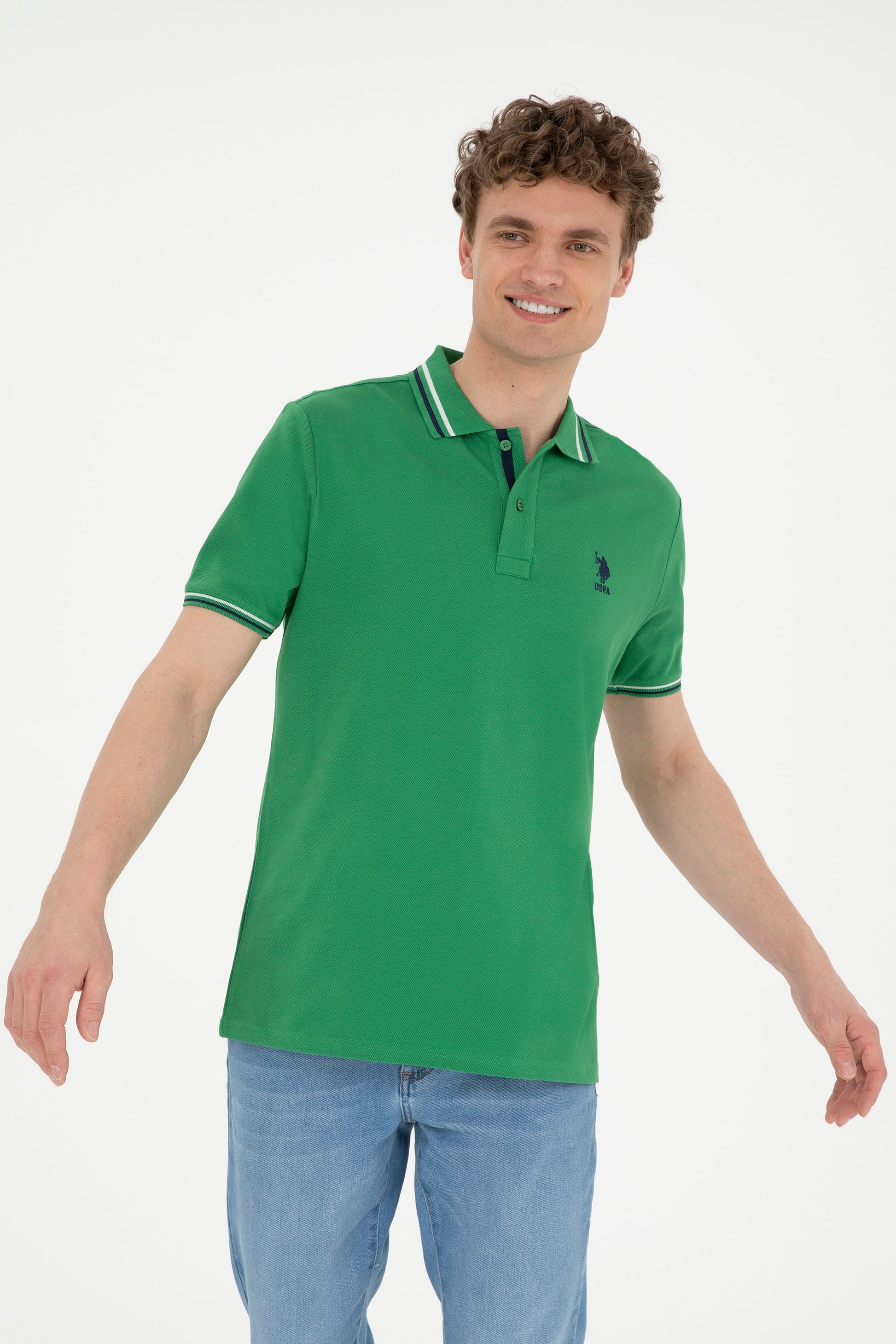 Men's Green Basic T-Shirt