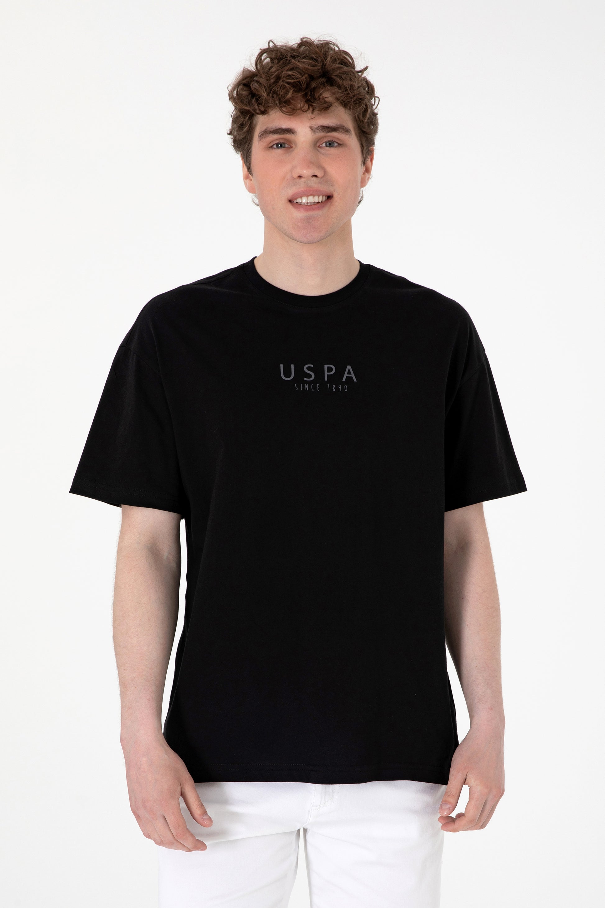 Men's Oversize Fit Crew Neck Black T-Shirt