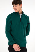 Men's Dark Green Basic Sweatshirt