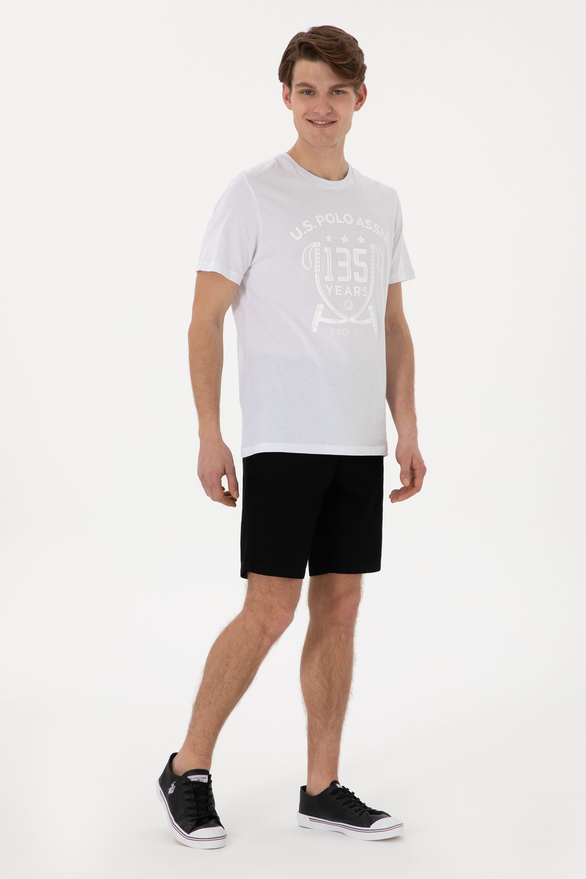 Men's Regular Fit Crew Neck White T-Shirt