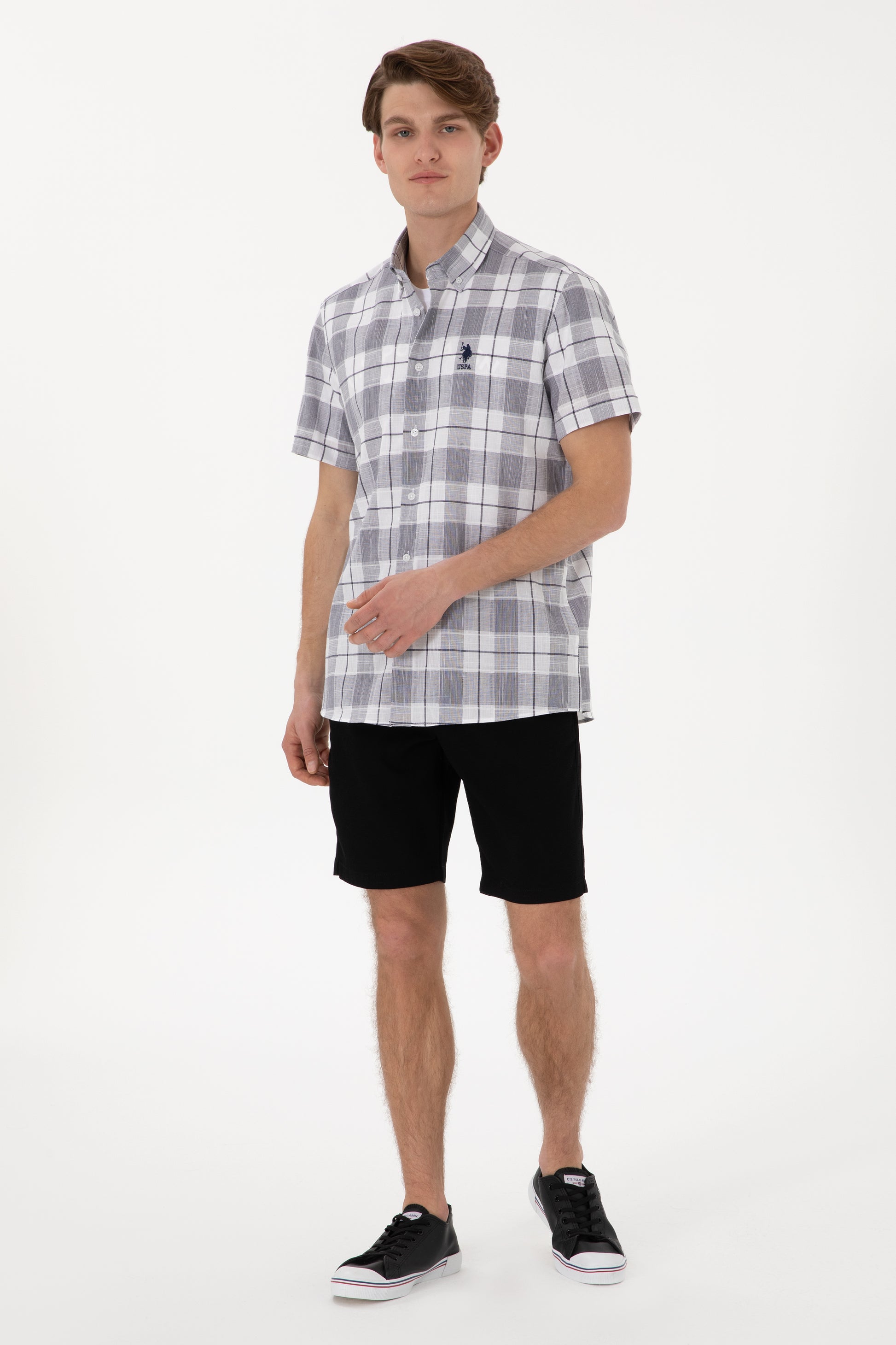 Men's Navy Blue Short Sleeve Shirt