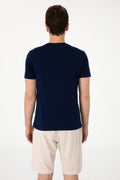 Men's Regular Fit Crew Neck Navy T-Shirt