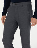 Navy Blue Slim Fit Canvas Pants