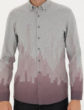 Burgundy Slim Fit Long Sleeve Shirt