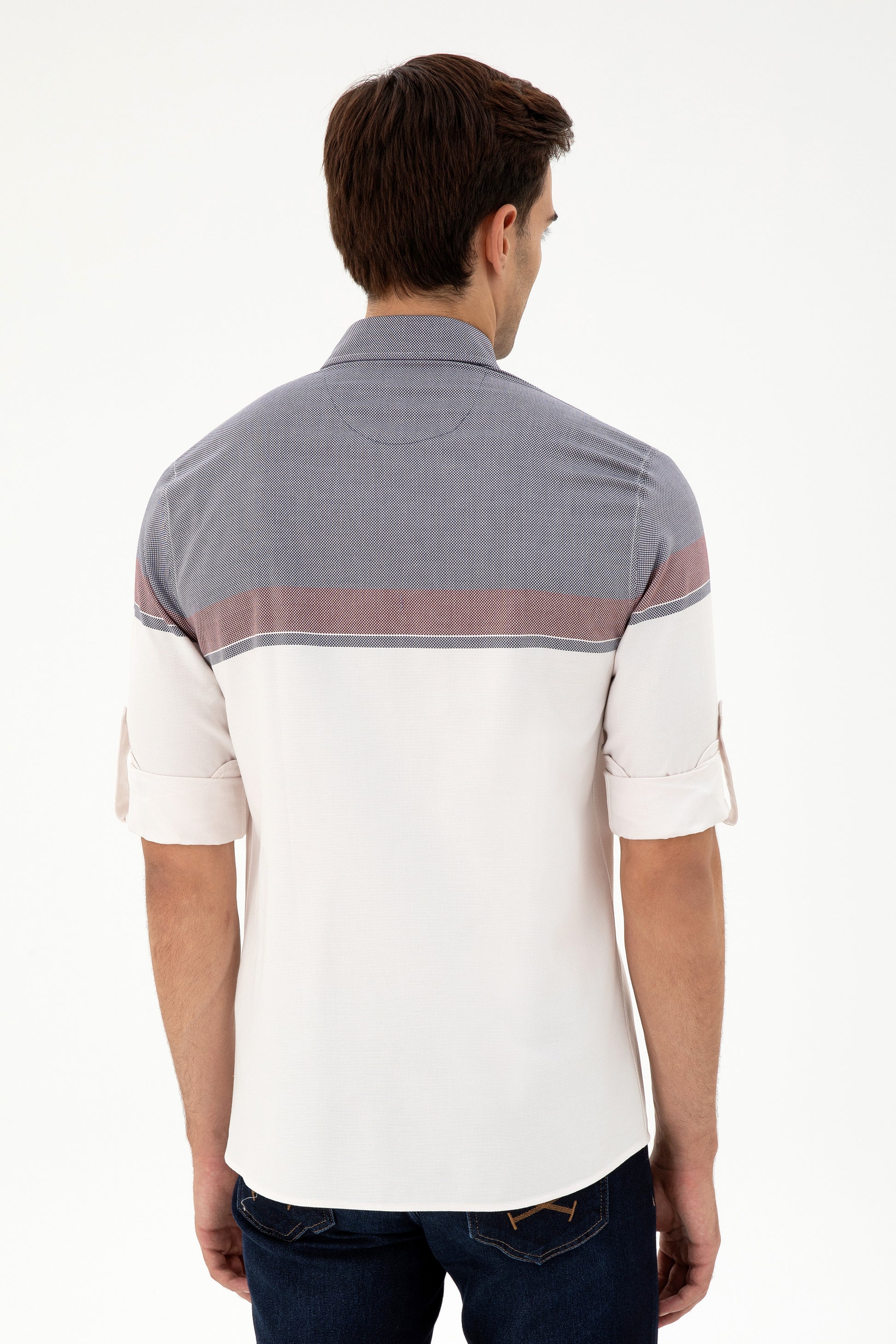 Men's Burgundy Long Sleeve Shirt