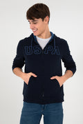 Men's Navy Blue Knitted Cardigan