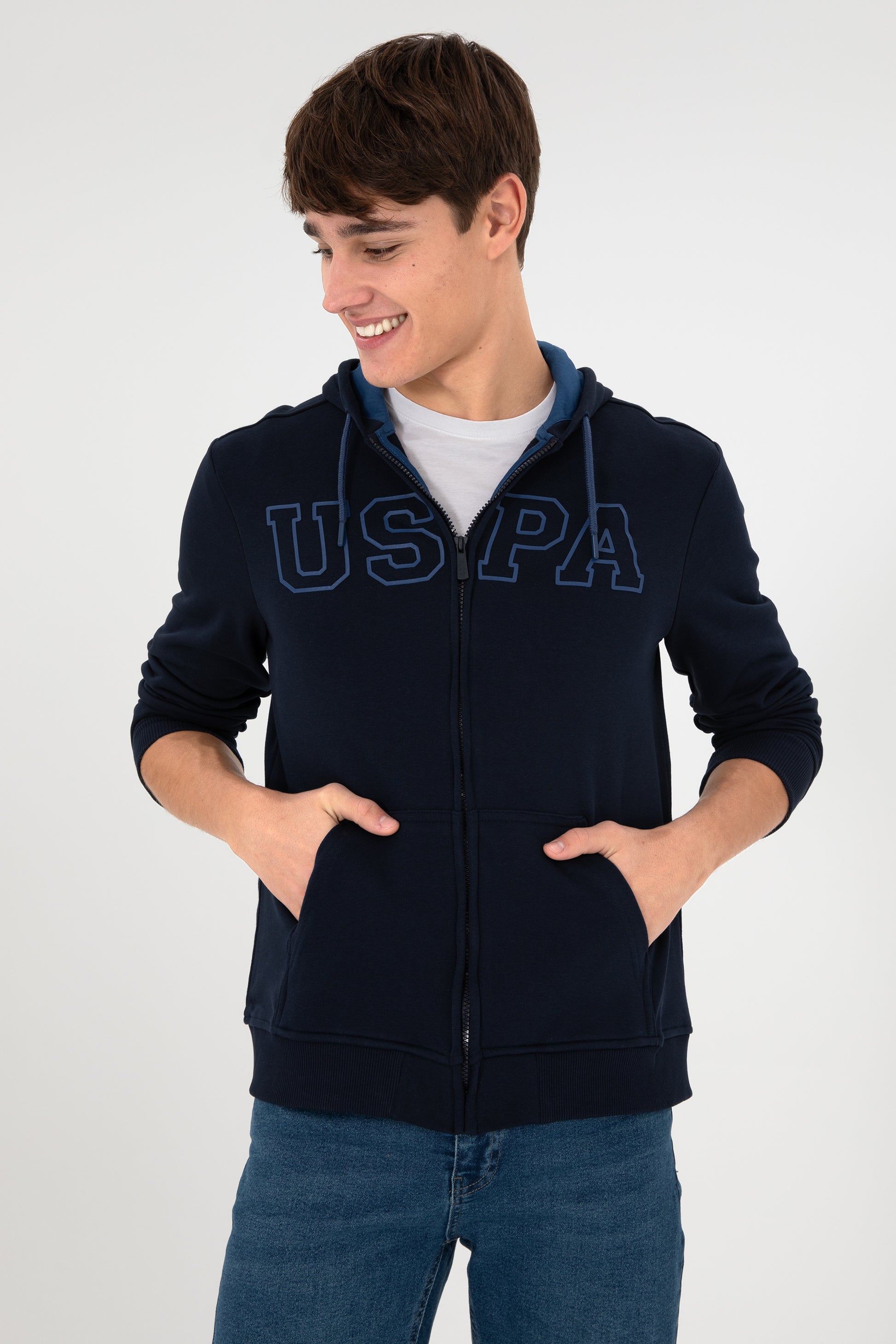 Men's Navy Blue Knitted Cardigan