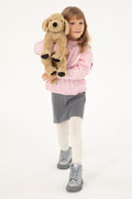 Girls' Grey Melange Knitwear Skirt
