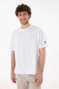 Men's Oversize Fit Crew Neck White T-Shirt