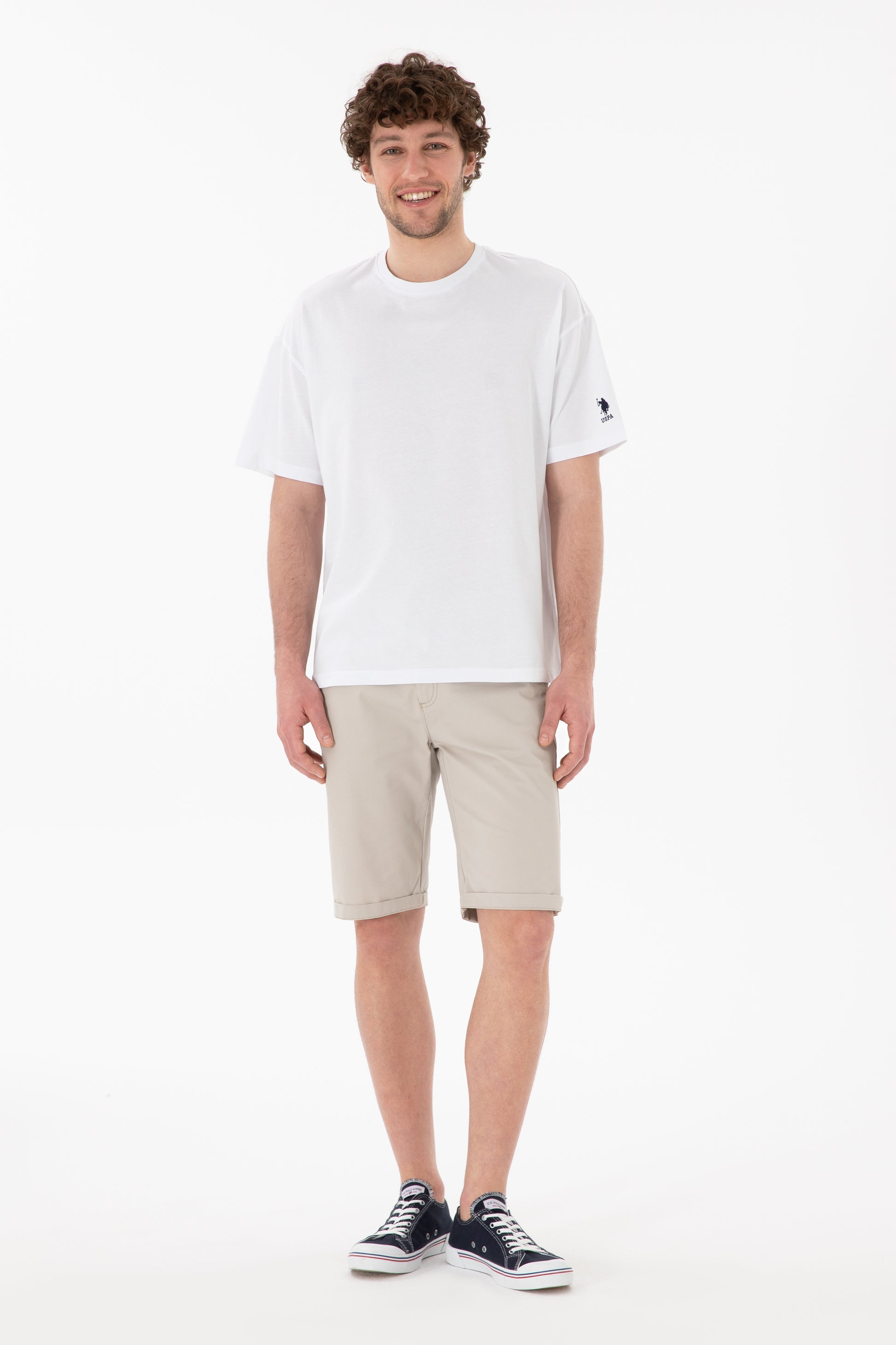 Men's Oversize Fit Crew Neck White T-Shirt