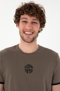 Men's Regular Fit Crew Neck Mink T-Shirt