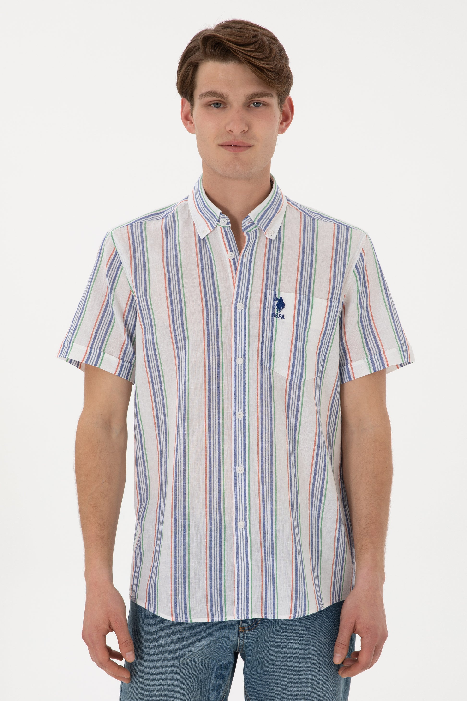 Men's Green Short Sleeve Shirt