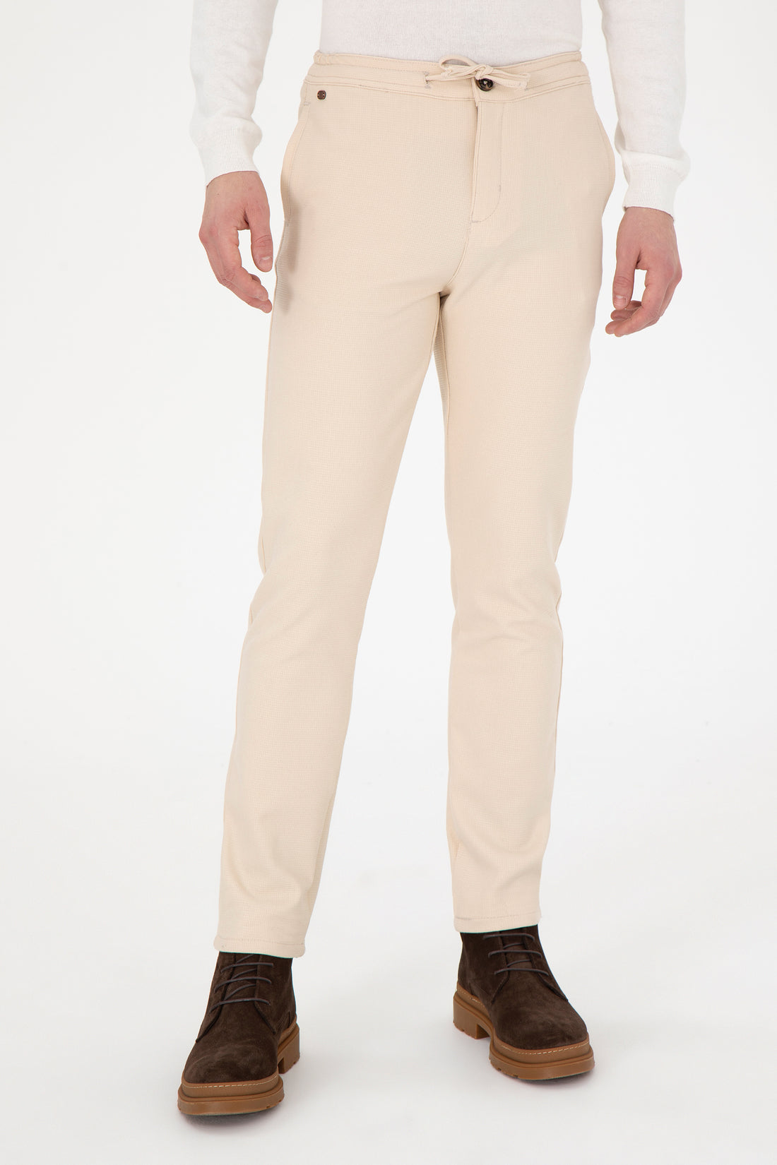 Men's Cream Canvas Pants