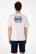 Men's Comfort Fit Crew Neck Light Grey T-Shirt