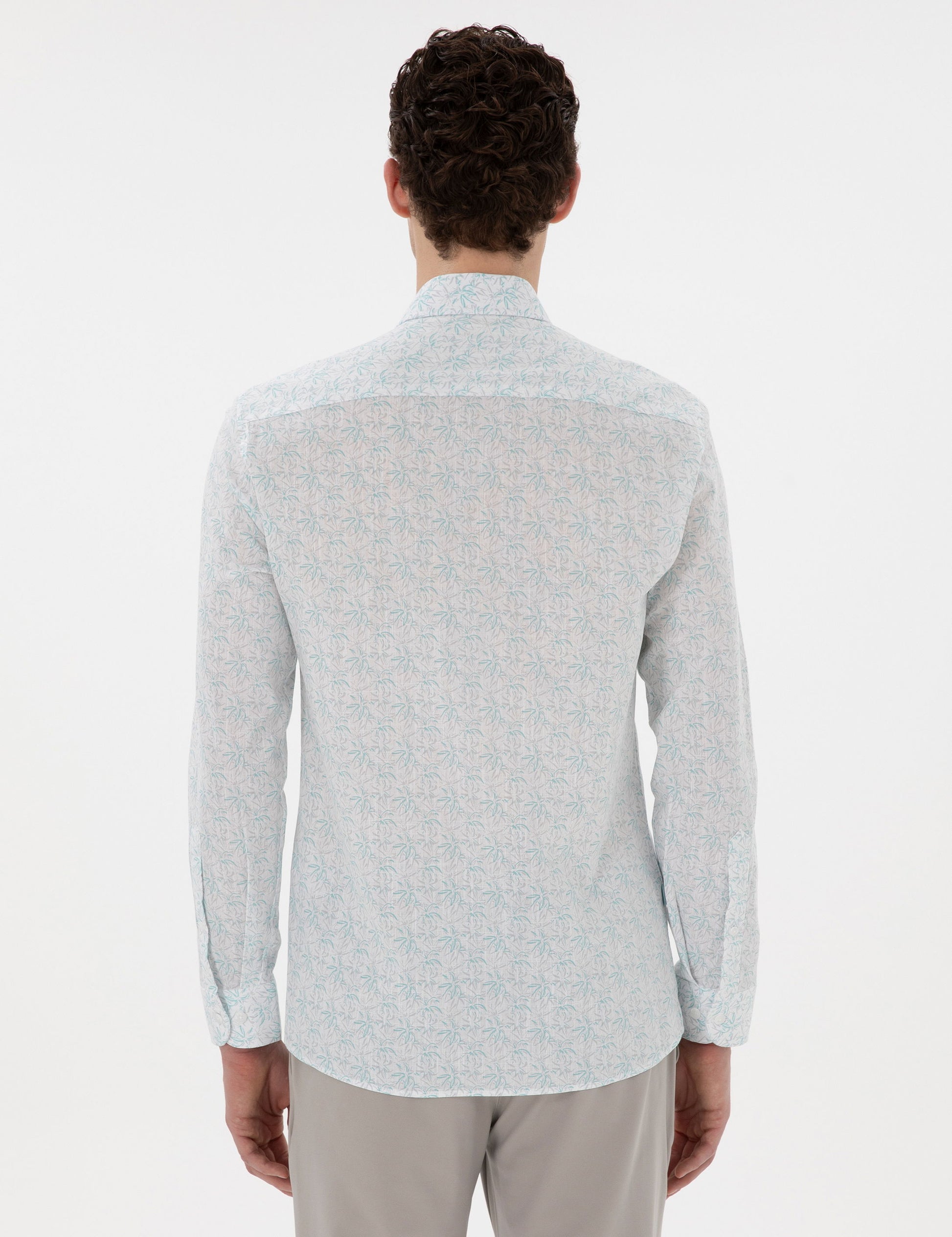Mint Slim Fit Long Sleeve Shirt