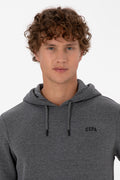 Erkek Regular Fit Kapüşonlu Antrasit Melanj Basic Sweatshirt
