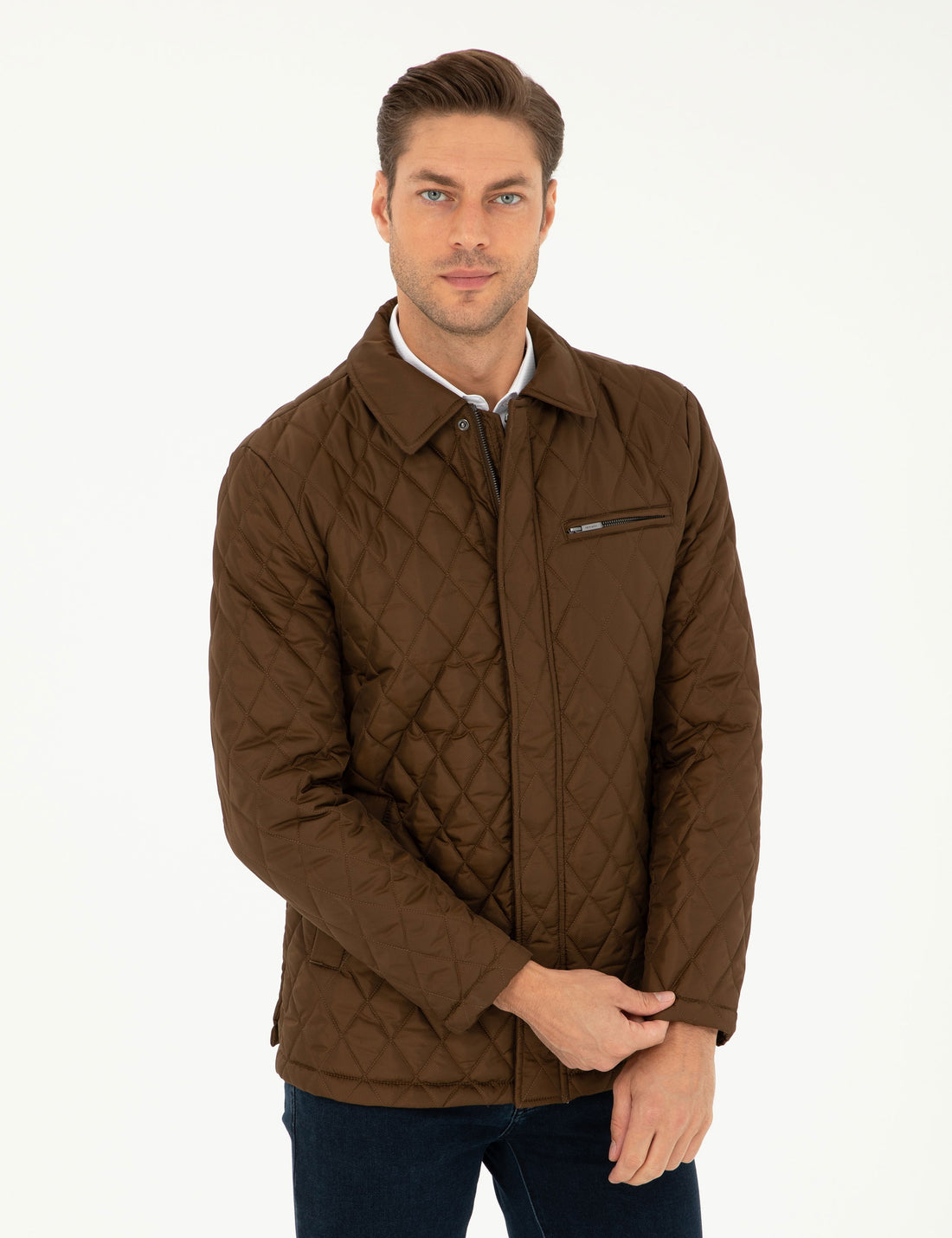 Brown Quilted Coat