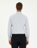 Grey Oxford Slim Fit Long Sleeve Shirt