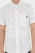 Men's Ecru Short Sleeve Shirt