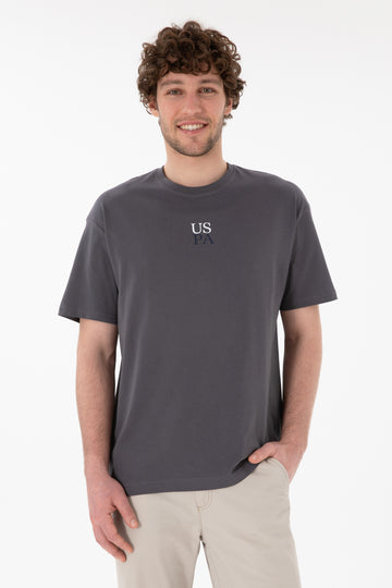 Men's Comfort Fit Crew Neck Anthracite T-Shirt