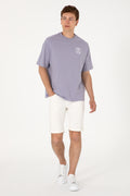 Men's Oversize Fit Crew Neck Grey T-Shirt