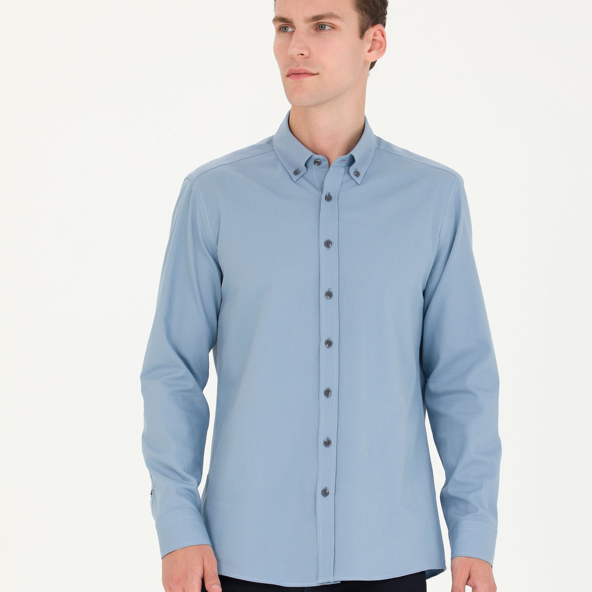 Blue Regular Fit Long Sleeve Shirt