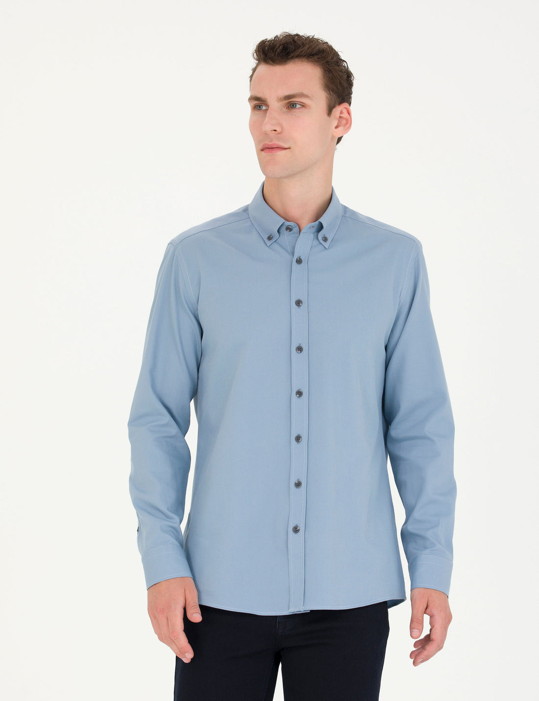 Blue Regular Fit Long Sleeve Shirt