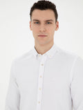 Beige Slim Fit Long Sleeve Shirt