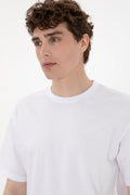 Men's Comfort Fit Crew Neck White T-Shirt